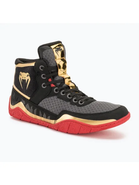 Boksz cipő Venum Elite Wrestling black/gold/red. Méret: US fekete