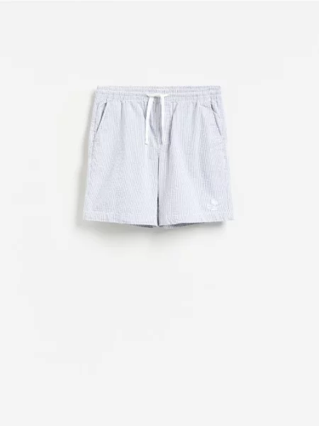 Reserved Pantaloni scurți regular din structurat bleumarin