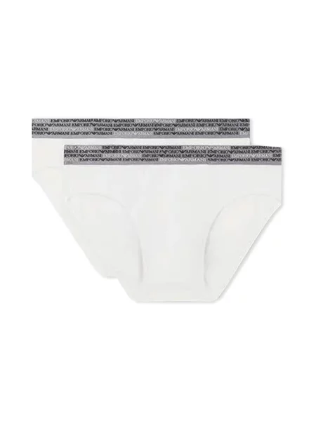 Majtki Emporio Armani ze stretchu białe