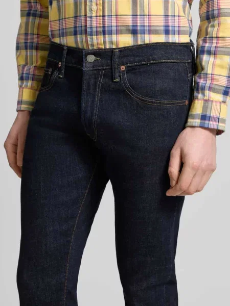 Jeansy o kroju slim fit z Mieszanka bawełny Model SULLIVAN' Polo Ralph Lauren niebieskie