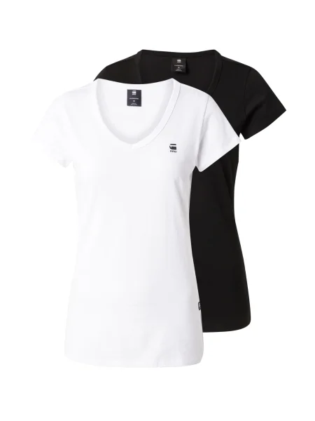 G-STAR Tricou negru alb