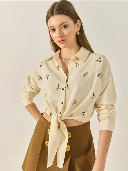 Bianco Lucci Bluza med / svijetložuta crna
