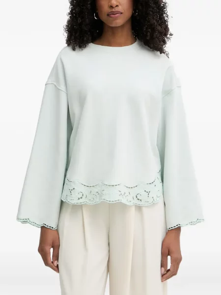 Hanorac Twinset cu broderie verde
