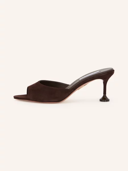 Aquazzura Mules Bisous tmavě hnědá