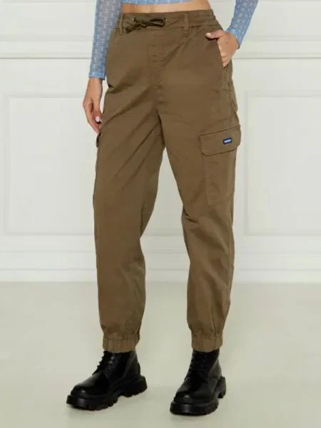 Hugo Blue Pantaloni cargo | Relaxed fit albastru