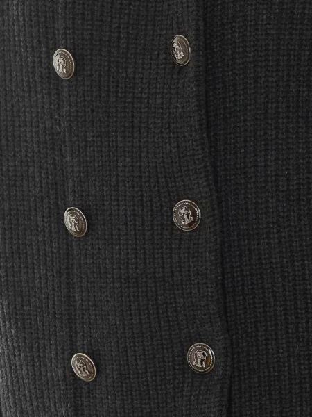 Cardigan Brunello Cucinelli din cașmir gri