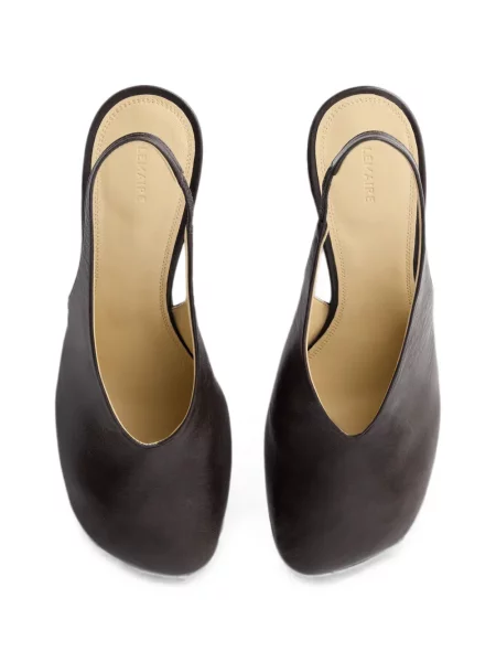 Pantofi cu toc Lemaire din piele slingback maro