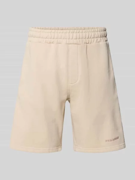 Szorty o kroju regular fit z wyhaftowanym logo Pegador