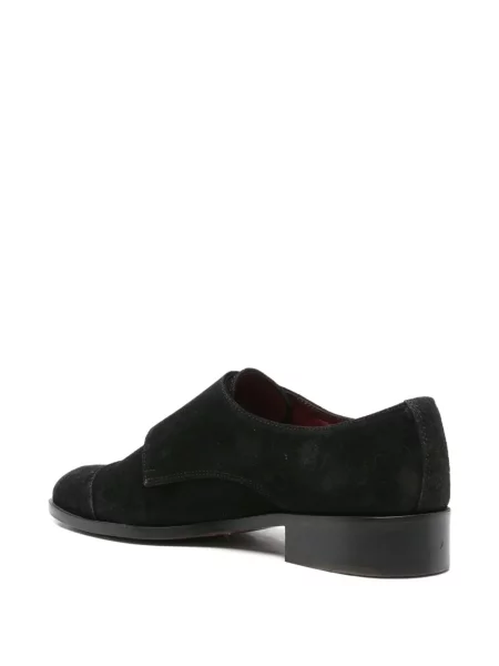 Pantofi Sommet din piele de căprioară cu cataramă negru