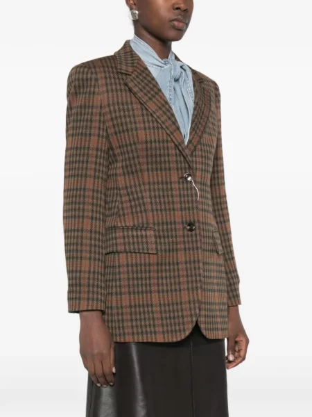 Sacou Max Mara în carouri maro