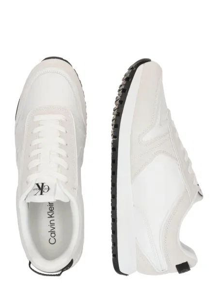 Calvin Klein Jeans Nízke tenisky TOOTHY RUNNER sivá / čierna šedobiela biela