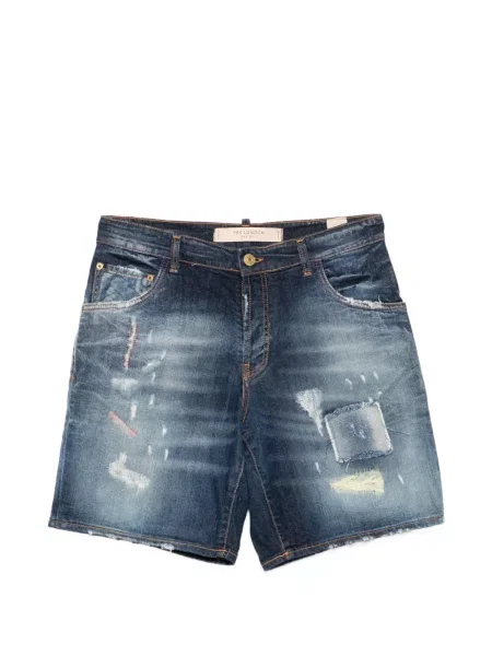 Pantaloni scurți Yes London zdrențuiți albastru