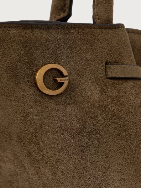 Замшевая сумка шоппер Guess