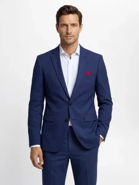 Finshley & Harding London kurtka modułowa Mężczyźni Slim Fit 23 niebieski