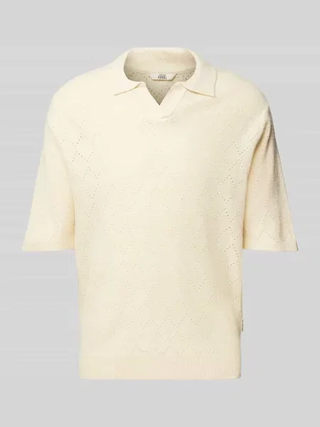 Koszulka polo o kroju regular fit z dekoltem w serek model ‘Aron’ Redefined Rebel biała