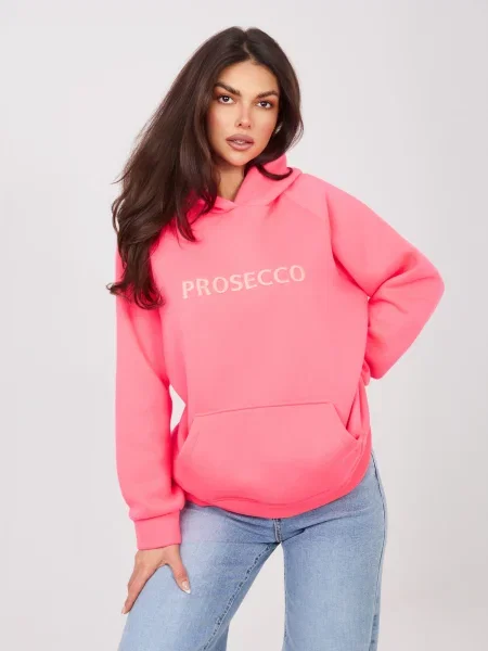 Pulover Rue Paris s kapuco roza