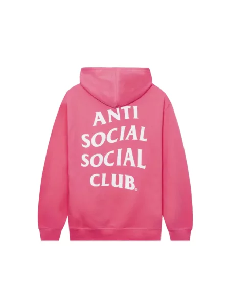Bluza z kapturem Anti Social Social Club różowa