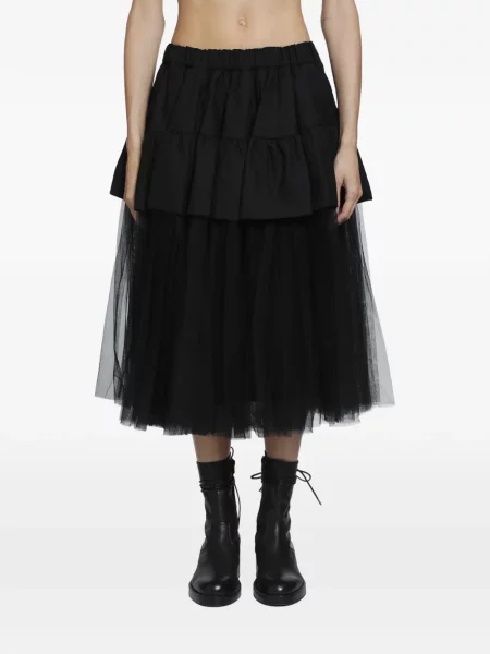 Fustă midi Noir Kei Ninomiya negru