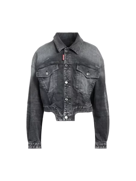 Kurtka jeansowa Dsquared2 czarna