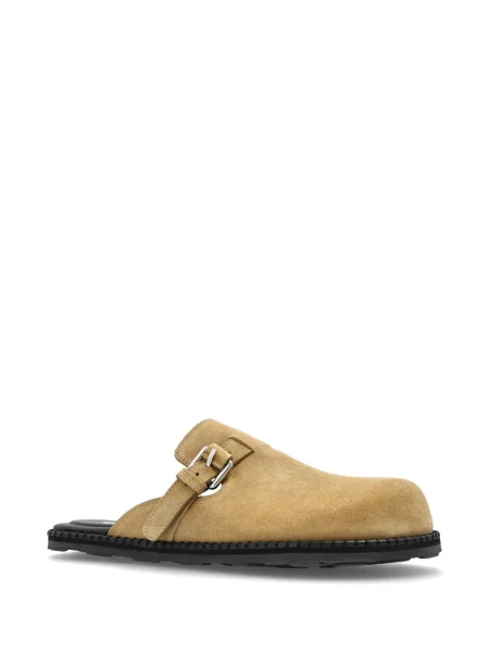 Papuci tip mules Moschino din piele de căprioară