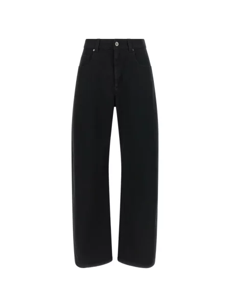 Blugi cu picior larg Brunello Cucinelli negru