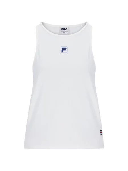 Top Fila fără mâneci alb