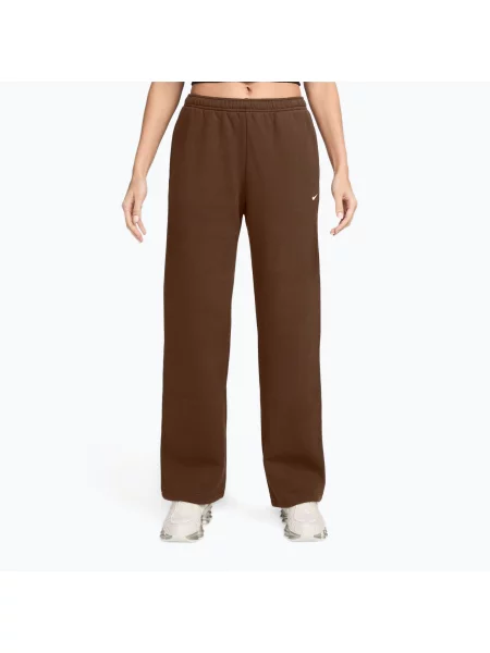 Pantaloni pentru femei Nike Studio Fleece cacao wow/sail