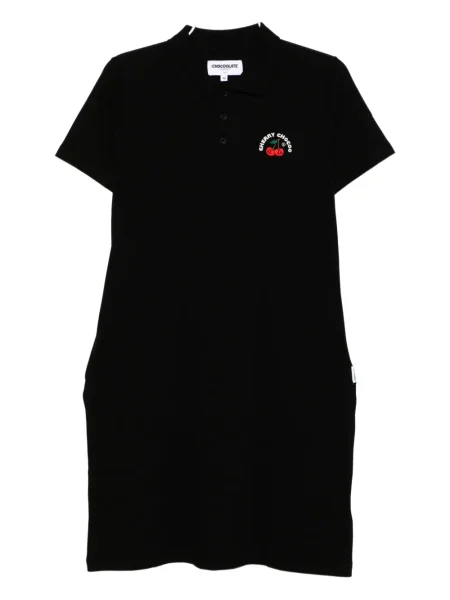 Rochie Chocoolate cu broderie de costum negru