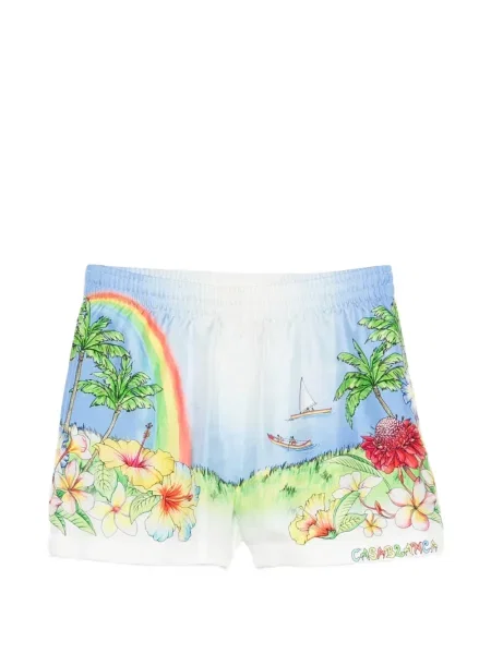Pantaloni scurți Casablanca cu imagine alb