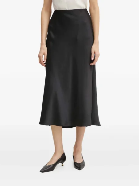 Fustă midi Armani Exchange până la genunchi negru