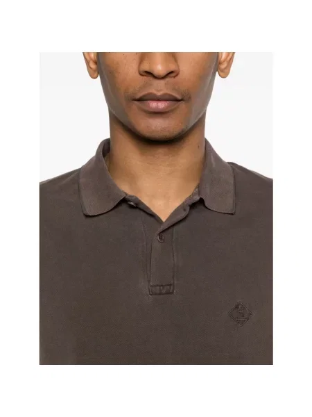 Koszulka polo Herno z logo brązowa