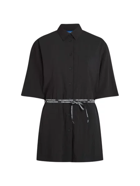 Cămașă Karl Lagerfeld Jeans scurtă negru