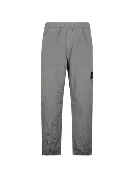 Pantaloni Stone Island cu strasuri gri