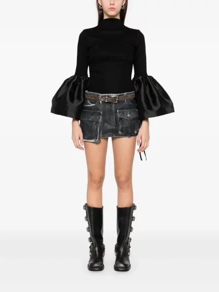 Top Marques'almeida evazat negru