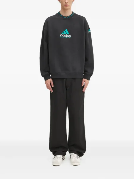 Ριγέ μισό φερμουάρ sneakers Adidas EQT σουέντ μαύρο