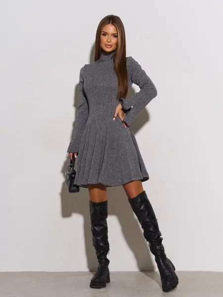 Вовняна Сукня міні ISSA Plus сірий