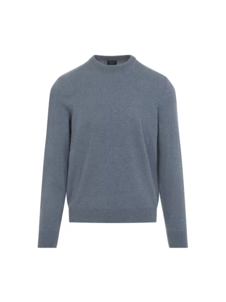 Sweter Brioni z kaszmiru niebieski