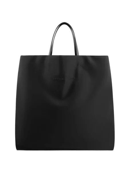Geantă shopper Carven din satin negru