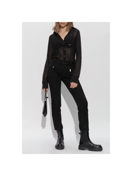 Jeansy dziecięce Dsquared2 czarne
