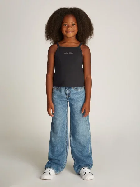 Calvin Klein Jeans Top Punto črna