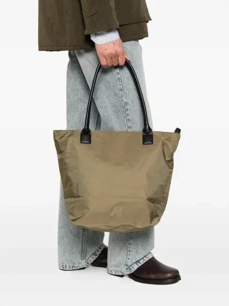 Geantă shopper K-way cu imagine verde