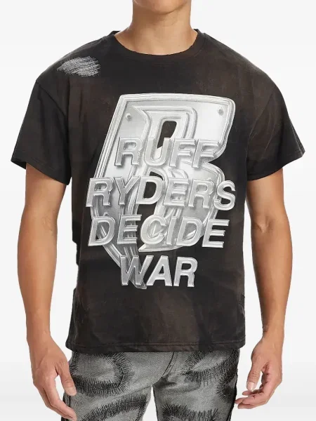 Tricou Who Decides War maro