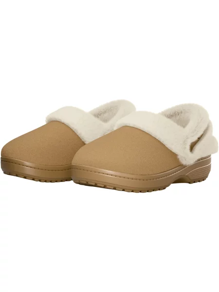 Semišové klasické pantofle Crocs hnědé