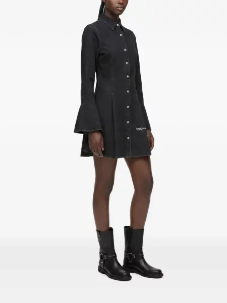 Rochie din denim Karl Lagerfeld Jeans negru