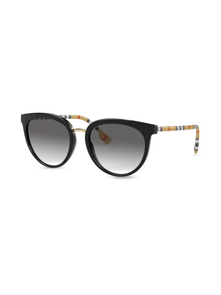 Pledinės raštuotos saulės akiniai Burberry Eyewear juoda