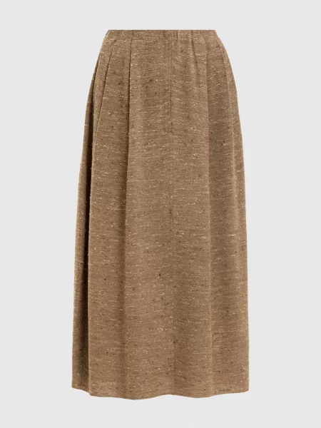 Спідниця із шовком Boboutic коричнева
