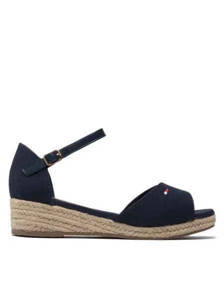 Tommy Hilfiger Espadrile Rope Wedge Sandal M Bleumarin