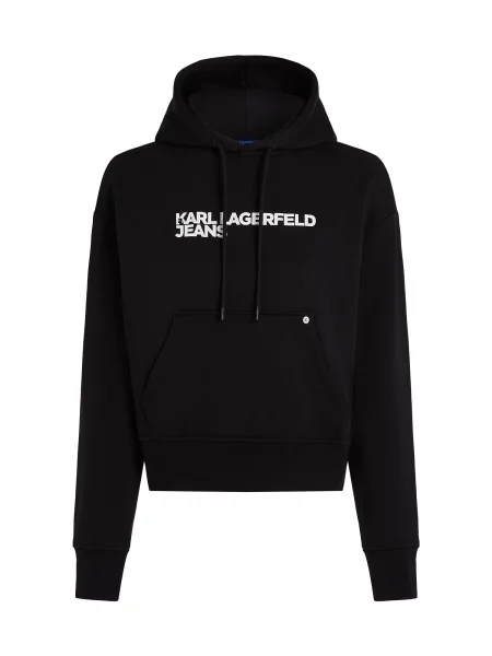 Geacă de blugi Karl Lagerfeld Jeans negru