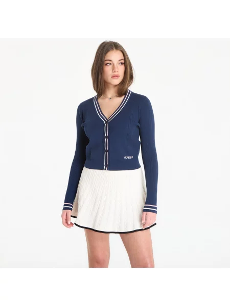Пуловер GUESS Tricia Cardi Sweater Silk Blue M синьо