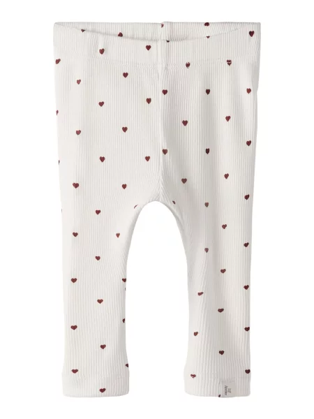 Lil'Atelier Leggings NBFGago roşu închis alb